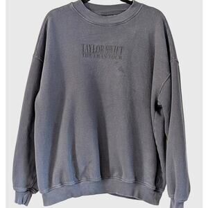 Taylor Swift The Eras Tour Blue  Oversized Crewneck Sweatshirt